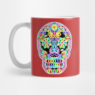 Neon Skull De Los Muertos Mug